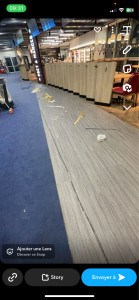 Photo de galerie - Remplacement de moquette par du parquet.