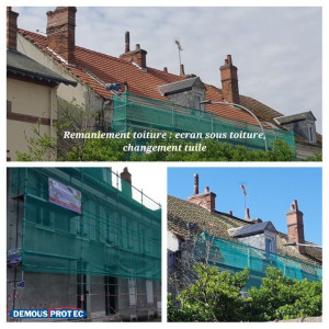 Photo de galerie - Remplacement toiture ( pannes, chevron, tuile..)