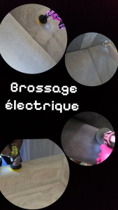 Photo de galerie - Brossage électrique ou manuel selon les tissus afin de déloger les saletés en pénétrant les fibres en profondeur.