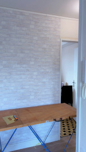 Photo de galerie - Pose de papier peint