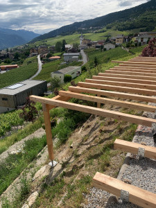 Photo de galerie - Pose estruture terrasse bois 