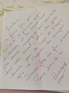 Photo de galerie - Message de remerciement 