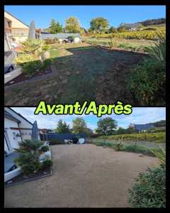 Photo de galerie - Avant/Après: Création complète d'un gazon