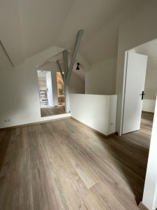 Photo de galerie - Pose de parquet flottant.