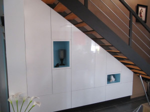 Photo de galerie - Fabrication meuble sous escalier
