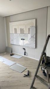 Photo de galerie - Création déco mur TV