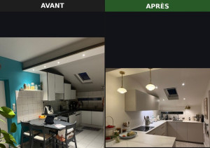 Photo de galerie - Réalisation de l'électricité d’une cuisine complètement refaite