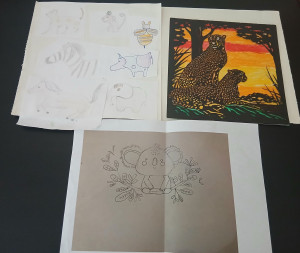 Photo de galerie - Atelier dessin avec les enfants et mise en couleur 