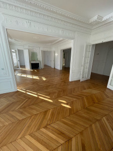 Photo de galerie - Rénovation d’un parquet en point de Hongrie 