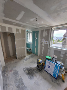 Photo de galerie - Chantier complet pour une pose de placo et peinture 