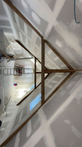 Photo de galerie - Aménagement de combles perdu en comble habitable isolation (avec pare-vapeur) finition enduit en 2 passe 
