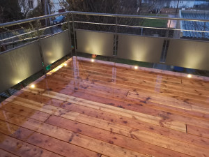 Photo de galerie - Pose de spots led sur terrasse sur pilotis 