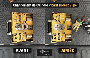 Photo de galerie - Changement de Cylindre et nouvelles clés sur Picard Trident Vigie 