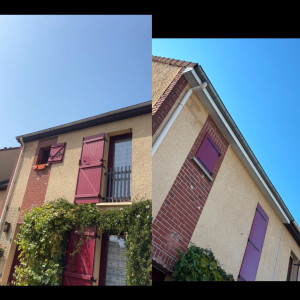 Photo de galerie - Mise en place dessous toiture planche rive pvc