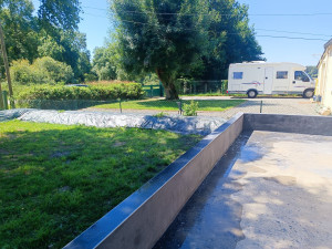 Photo de galerie - Enduit murette extérieur.