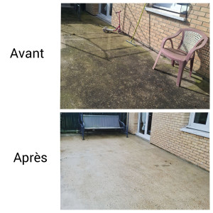 Photo de galerie - Nettoyage terrasse 