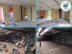 Photo de galerie - Curage de bâtiment, une maison en cours de curage, et un local professionnel nettoyer de tous les encombrants 