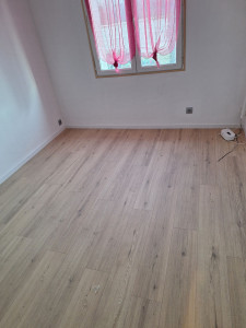 Photo de galerie - Pose de parquet et de plinthes plus peinture 