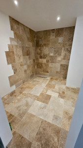 Photo de galerie - Pose de faïence, sol et receveur intégré 