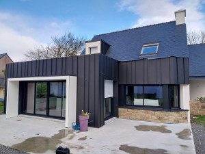 Photo de galerie - Bardage - revêtement bac alu noir