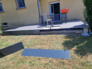 Photo de galerie - Dalle sur le plot avec finition