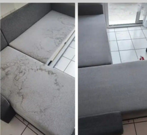 Photo de galerie - Nettoyage canapé avant et après