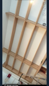 Photo de galerie - Fabrication et pose de bibliothèque.