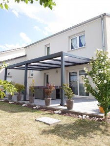 Photo de galerie - Pergola ral 7016 5m X 3m