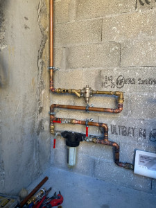 Photo de galerie - Installation arrivée d’eau froide , installation des éléments nécessaires 