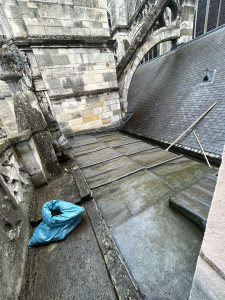 Photo de galerie - Rénovation, démoussage et nettoyage de la cathédrale de Troyes