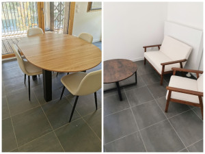 Photo de galerie - Table à manger et chaises, table basse et petit salon 