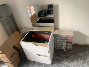 Photo de galerie - Montage meuble vasque en kit 
