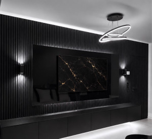 Photo de galerie - Décoration mur télévisé 
