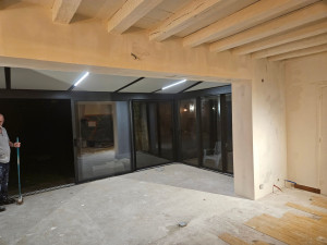 Photo de galerie - Habillage placo IPN + murs, bandes et enduits