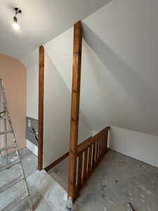 Photo de galerie - Peinture mur/ plafond + lasure sur les boiseries 