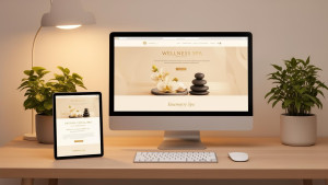 Photo de galerie - Design élégant de site web pour spa, mettant en valeur les soins, l’atmosphère et facilitant la prise de rendez-vous.