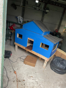 Photo de galerie - Construction d’un poulailler avec porte automatique pour l’accueil de 6 poules (3m2)