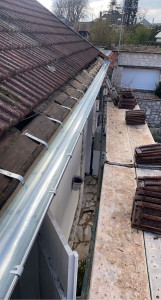 Photo de galerie - Changement de gouttière zinc