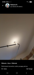Photo de galerie - Plafond salle de bain APRÈS intervention