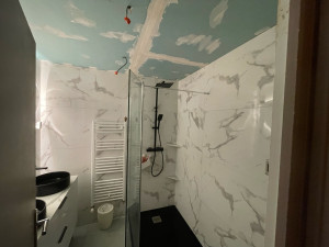 Photo de galerie - Pose du carrelage 120 par 60