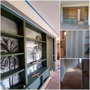 Photo de galerie - Rénovation générale des murs 
plus papier peint