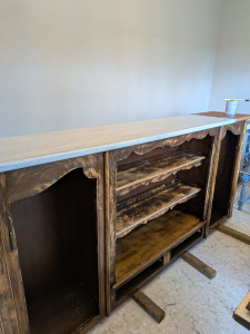 Photo de galerie - Relooking meuble de salon pour qu'il suive avec la nouvelle déco 