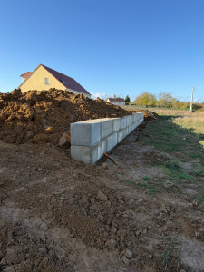 Photo de galerie - Pose de bloc béton 