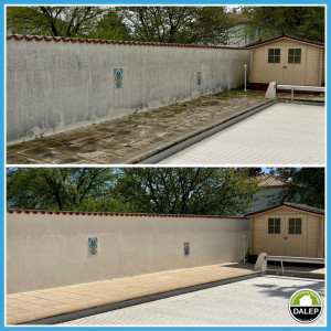 Photo de galerie - Nettoyage et hydrofugation de terrasse et façade. FS Cleaner est certifié applicateur de solutions Dalep.