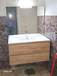 Photo de galerie - Pose meuble salle de bain