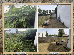 Photo de galerie - Tonte et débroussaillage du terrain d’un de mes clients d’Allo Voisin