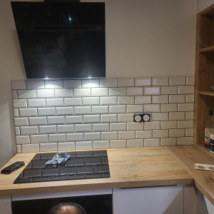 Photo de galerie -  pose crédence cuisine 