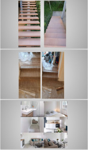 Photo de galerie - Exemples de réalisations : rénovation d’escaliers, pose de carrelage et de revêtements de sol, aménagement et rénovation intérieure complète.