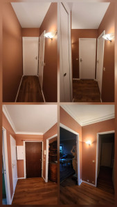 Photo de galerie - Mise en enduit ,peinture des murs/plafonds et cadres de portes 