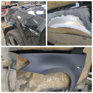 Photo de galerie - Redressage sans mastic aile avant golf 7 